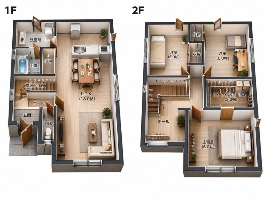 Two-Story Japanese House Floor Plan reference