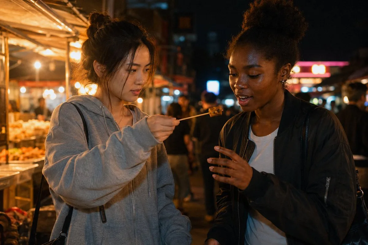 Candid Night Market Food Offering reference