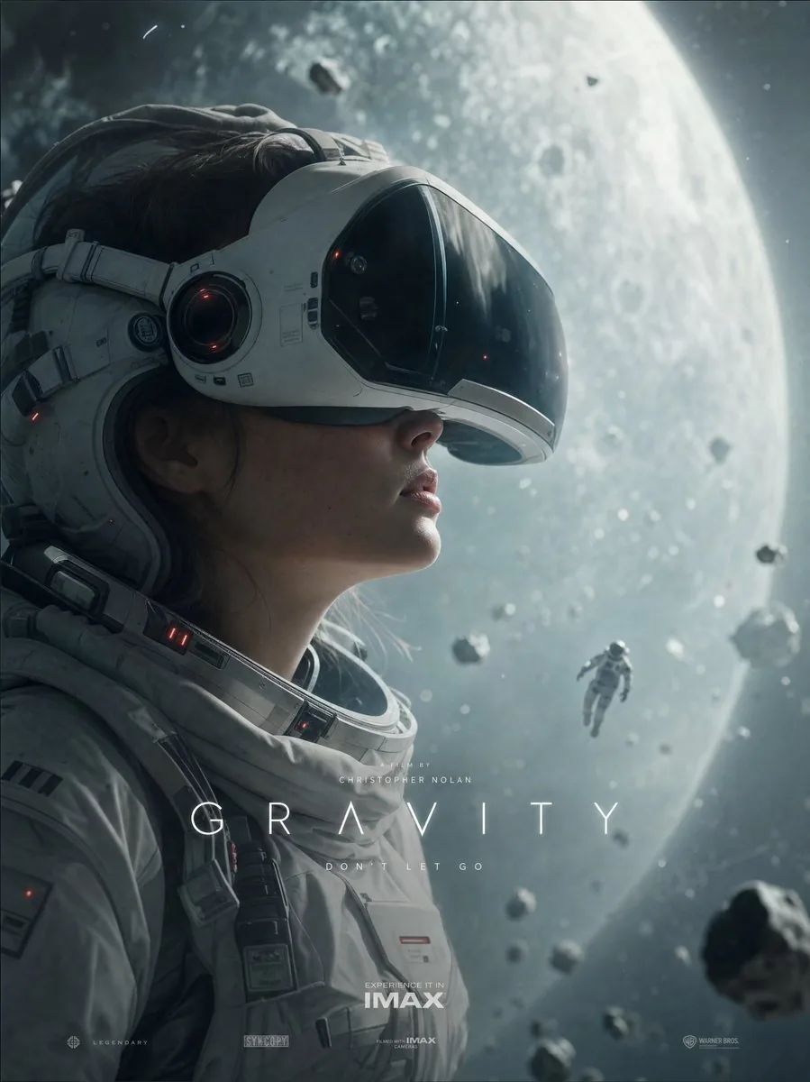 Gravity-Style Space Movie Poster reference