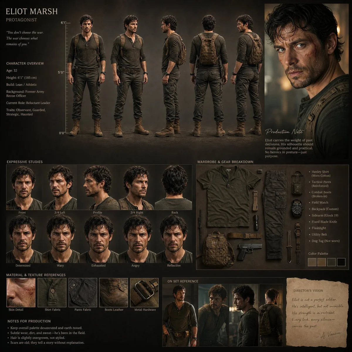 Realistic Character Design Board reference