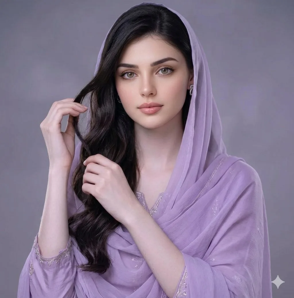 Lavender Salwar Kameez Editorial Portrait - Nano Banana Pro AI Prompt for Product Marketing reference