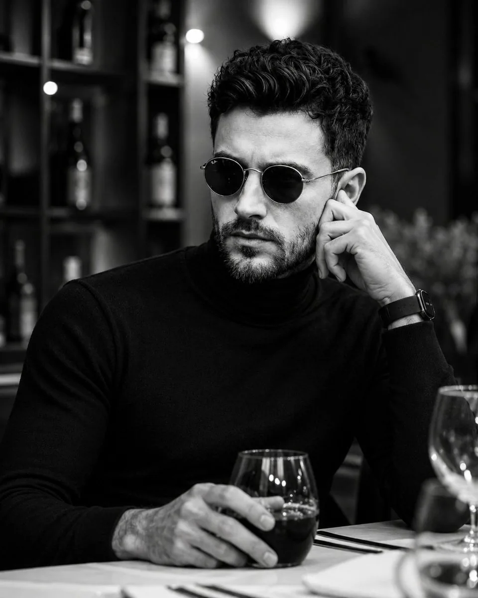 Luxury Restaurant Monochrome Portrait reference