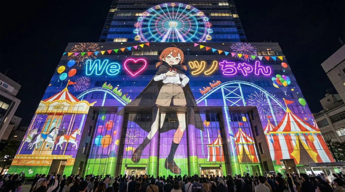 Projection Mapping Prompt for Nano Banana Pro (Amusement Park Theme) - Nano Banana Pro AI Prompt for Product Marketing reference