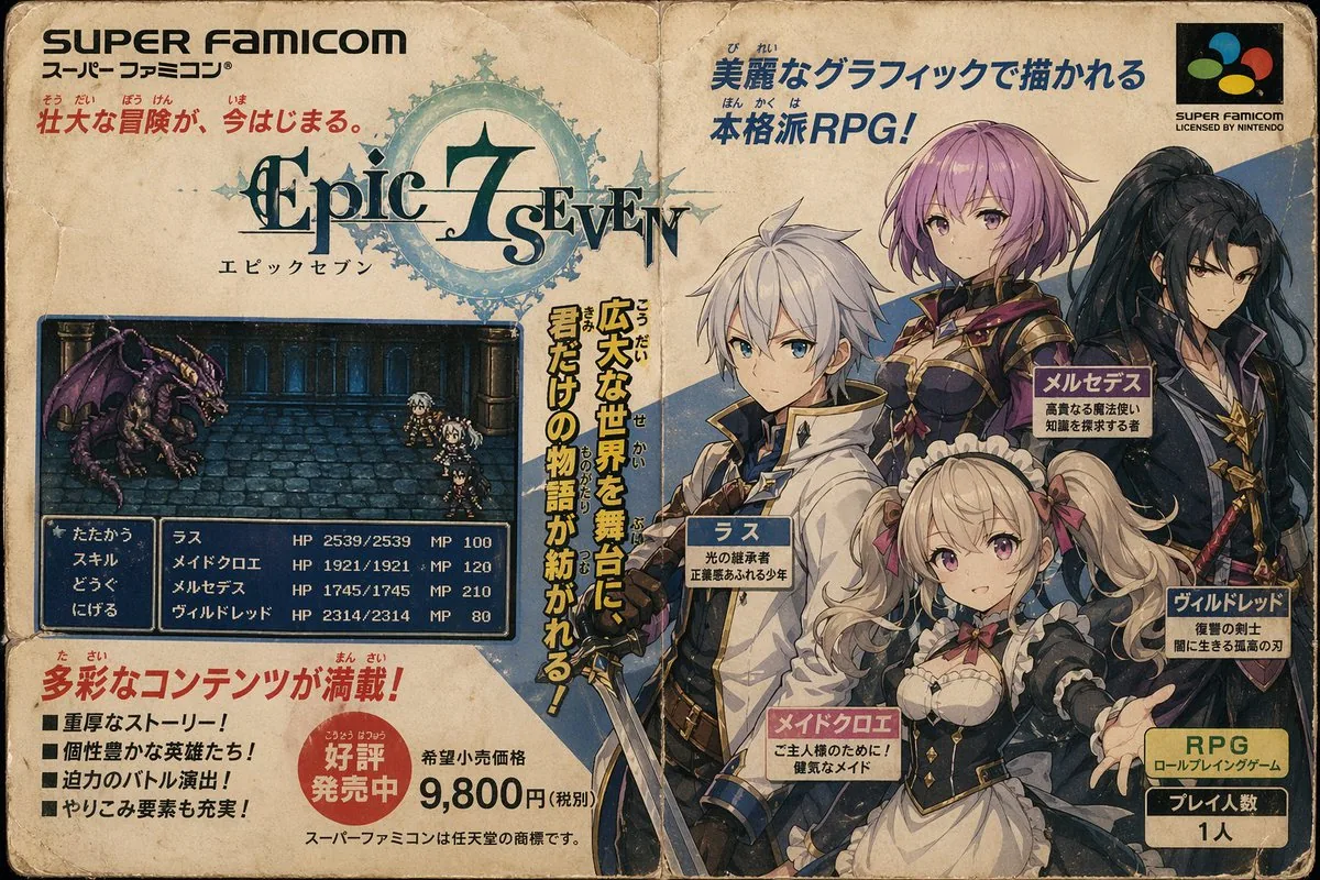 Retro Super Famicom RPG Ad reference