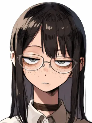 Censored Anime Girl Portrait