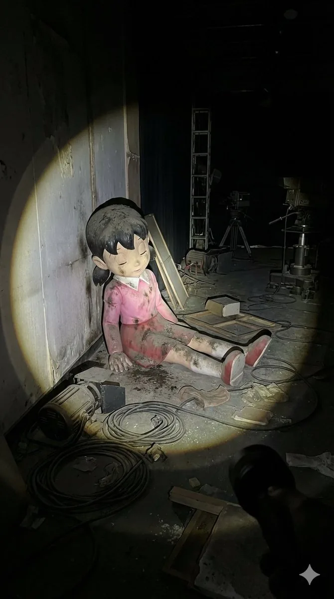 Abandoned Promotional Statue Conversion Prompt - Nano Banana Pro AI Prompt for Game Asset reference