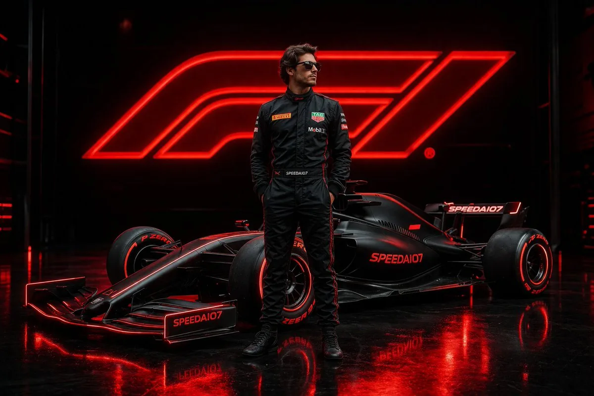 Cinematic Formula 1 Driver Poster reference