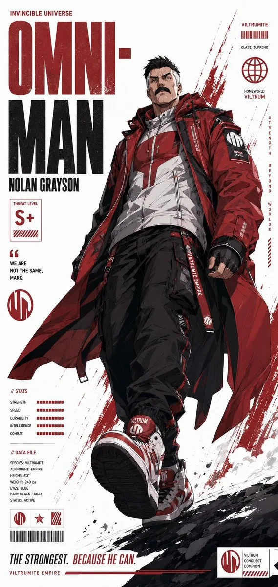Futuristic Anime Superhero Techwear Poster reference