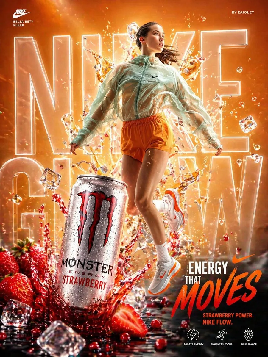 Dynamic Energy Drink Advertisement reference
