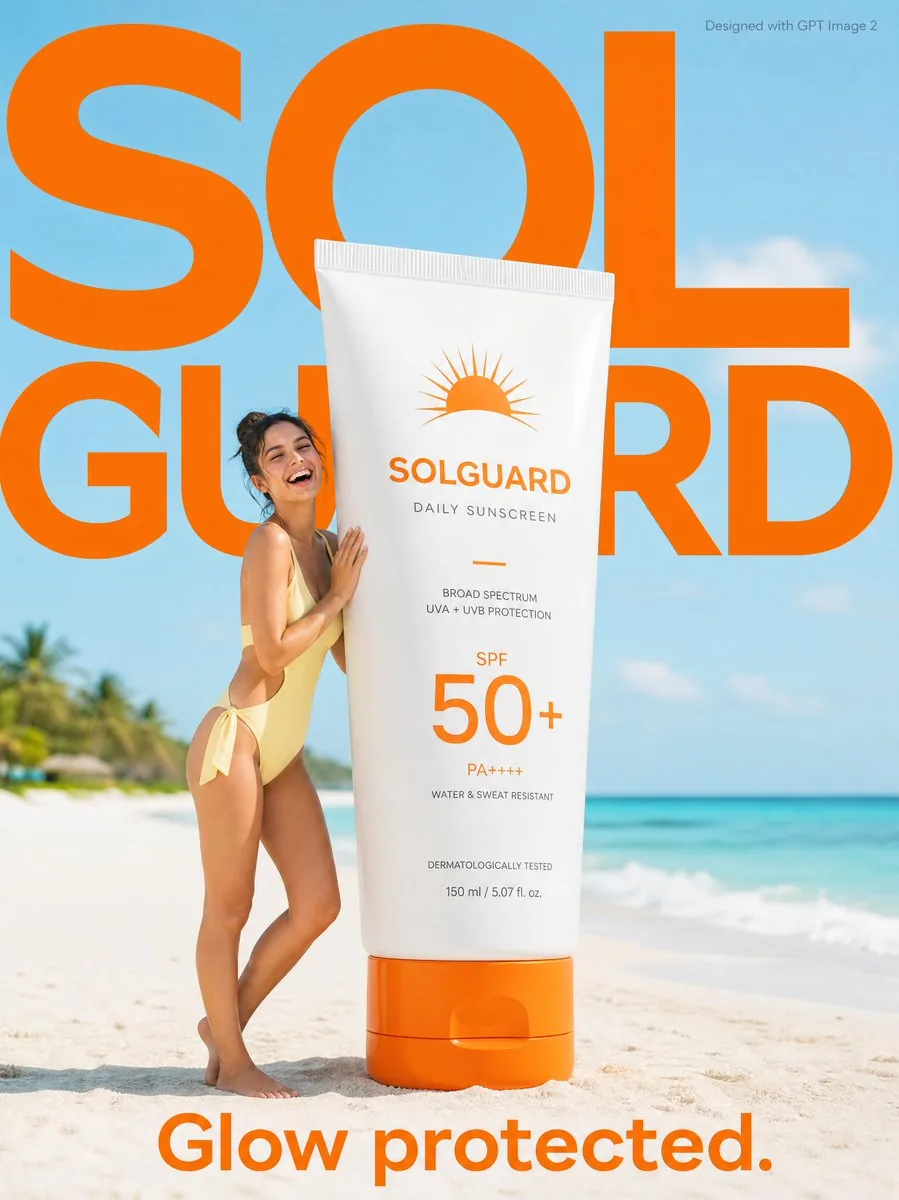 Summer Skincare Advertisement Poster reference