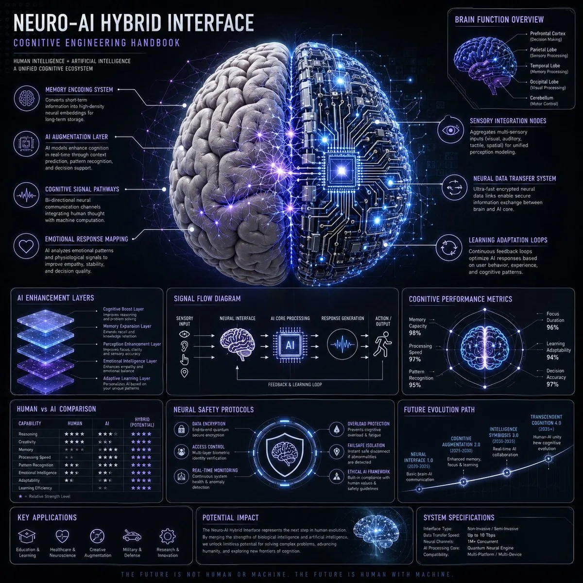 Neuro-AI Hybrid System Infographic reference