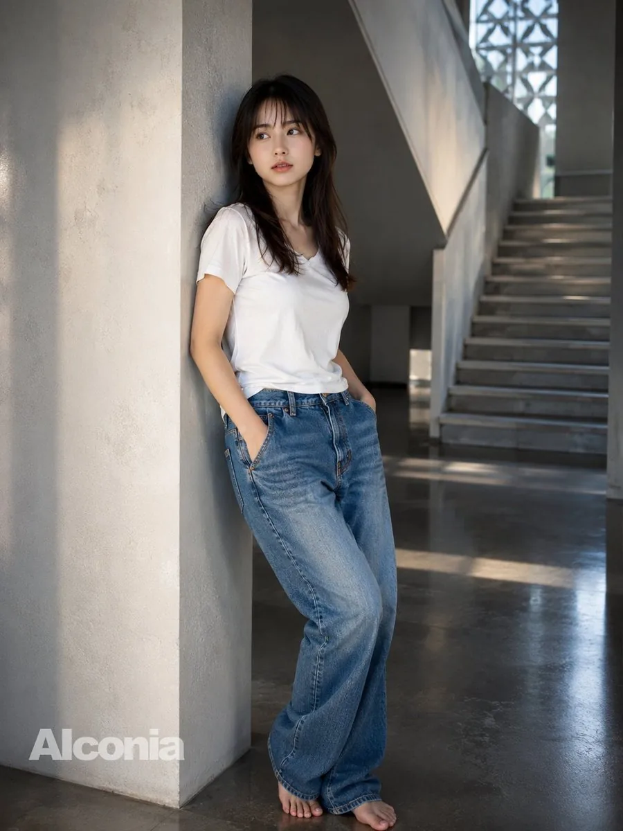 Modern Concrete Stairwell Portrait reference