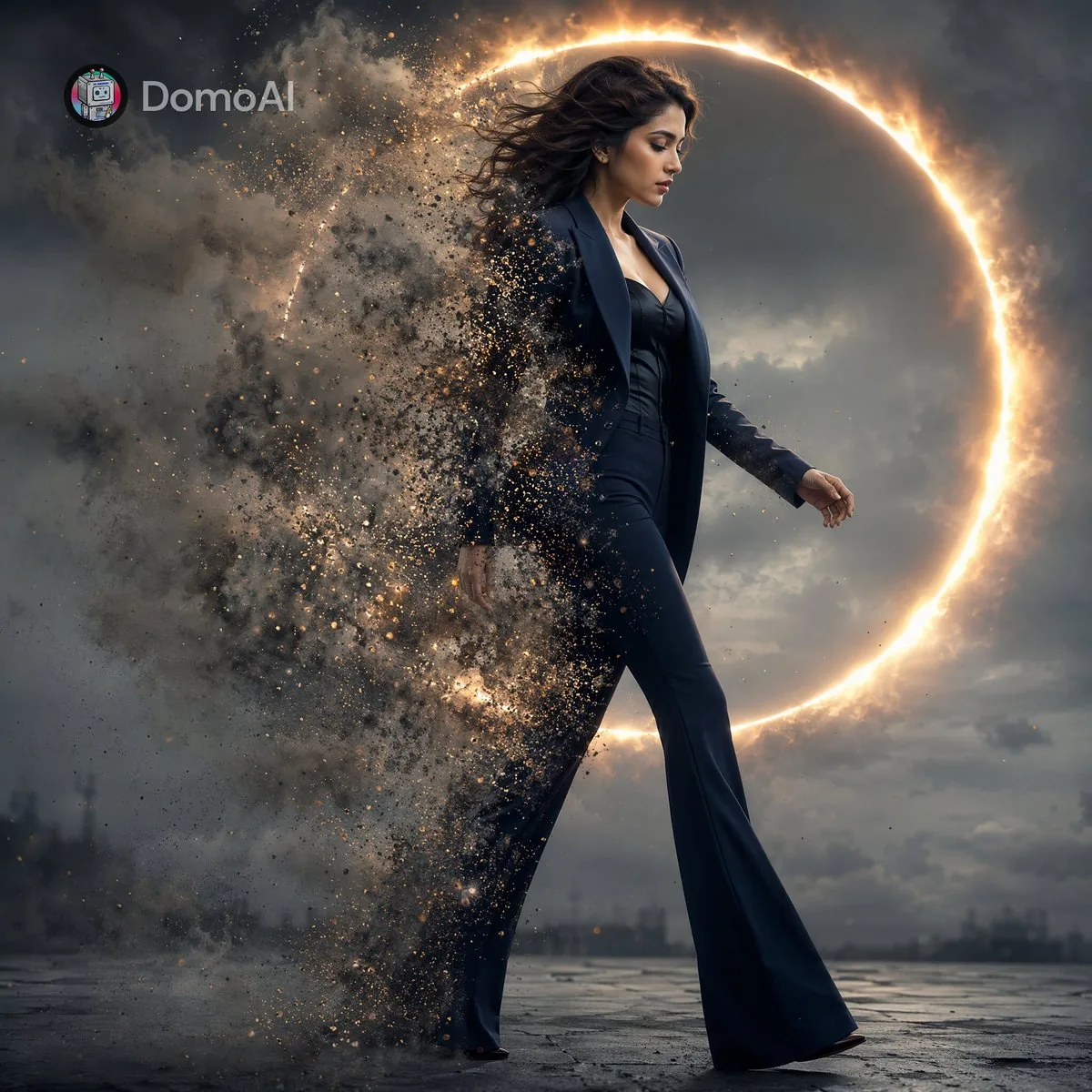 Cinematic Disintegration Fashion reference