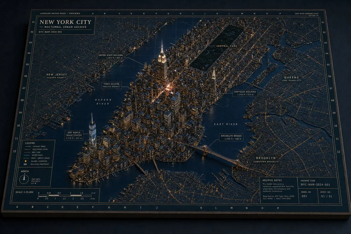 New York Night Archive Diorama reference