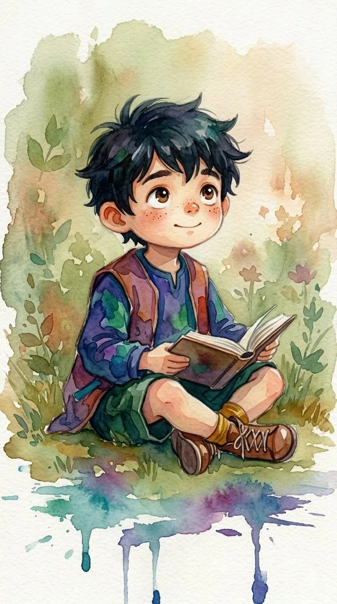 Watercolor Woodland Children Illustrations reference