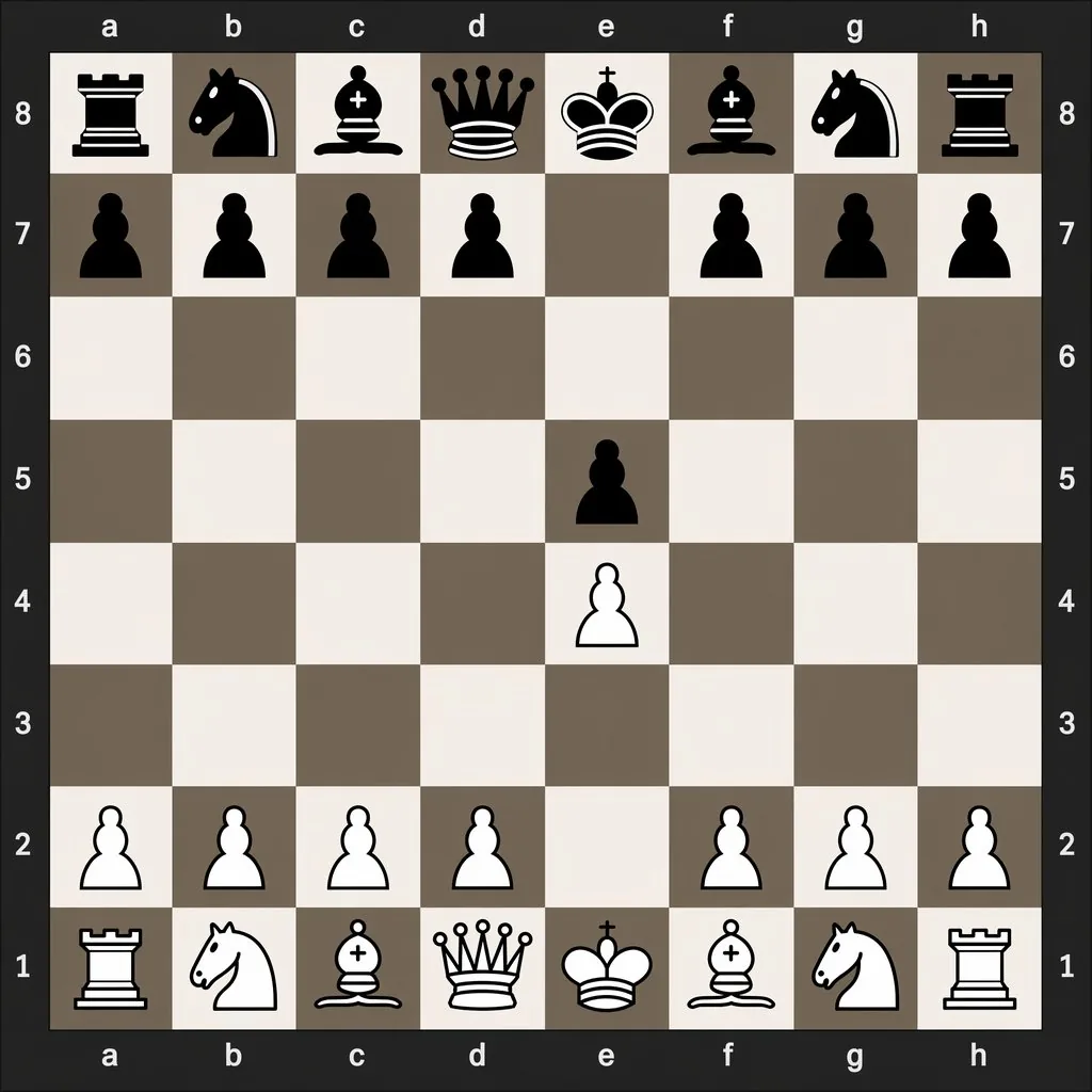 Digital Chessboard After 1.e4 e5 reference