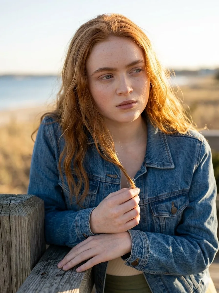 Golden Hour Portrait on a Boardwalk - Nano Banana Pro AI Prompt for Social Media Post reference