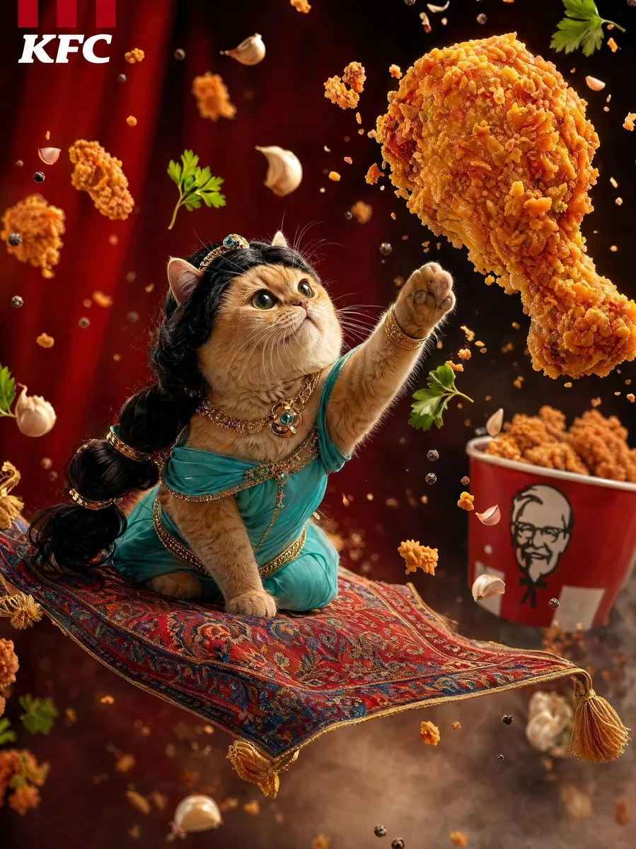 Hyperrealistic Fantasy Food Ad reference