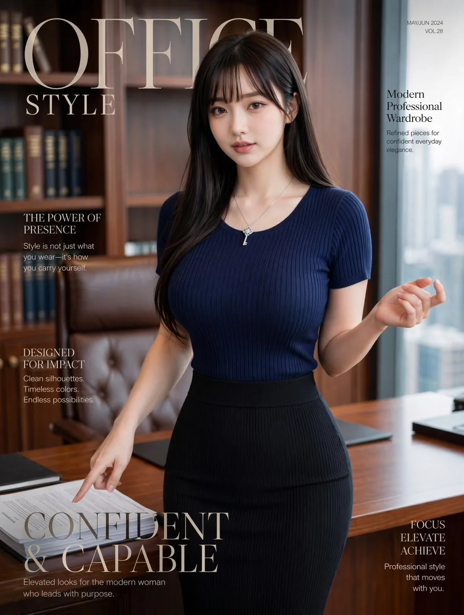 Office Style Fashion Magazine Cover reference