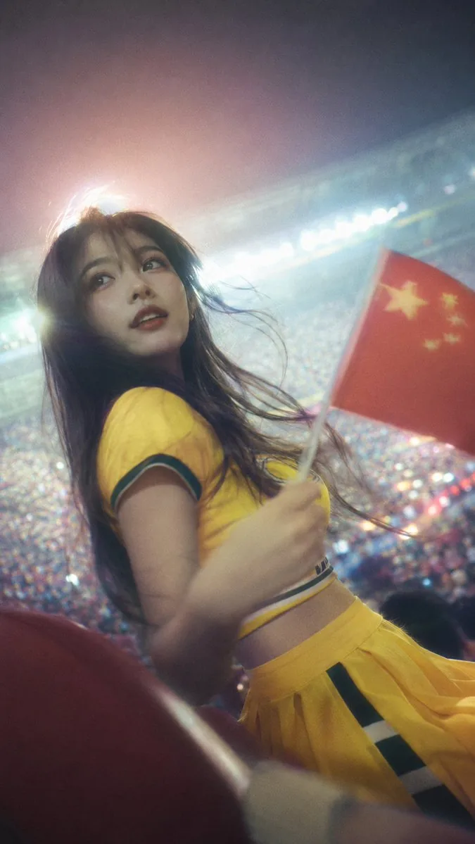 Cinematic Stadium Cheerleader Fan reference