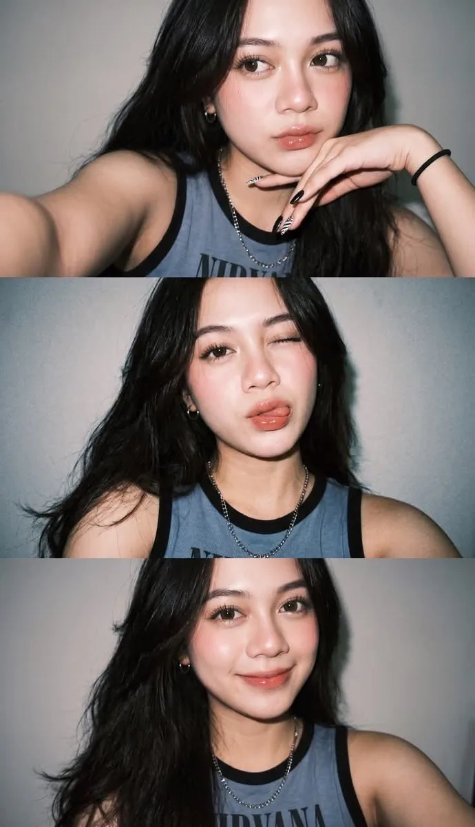 Ultra-Realistic Night Flash Selfie reference