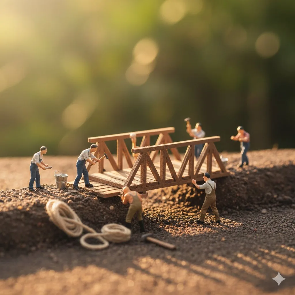 Macro Photography of Tiny Restoration Workers - Nano Banana Pro AI Prompt for Product reference