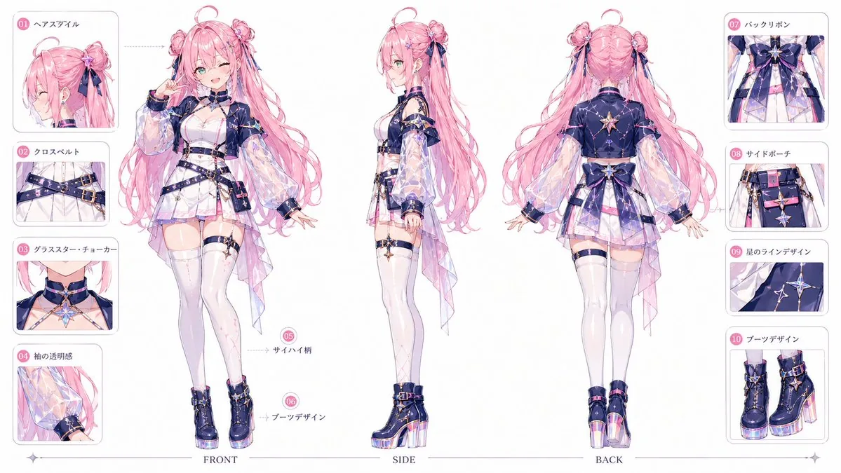 VTuber Character Prompt reference