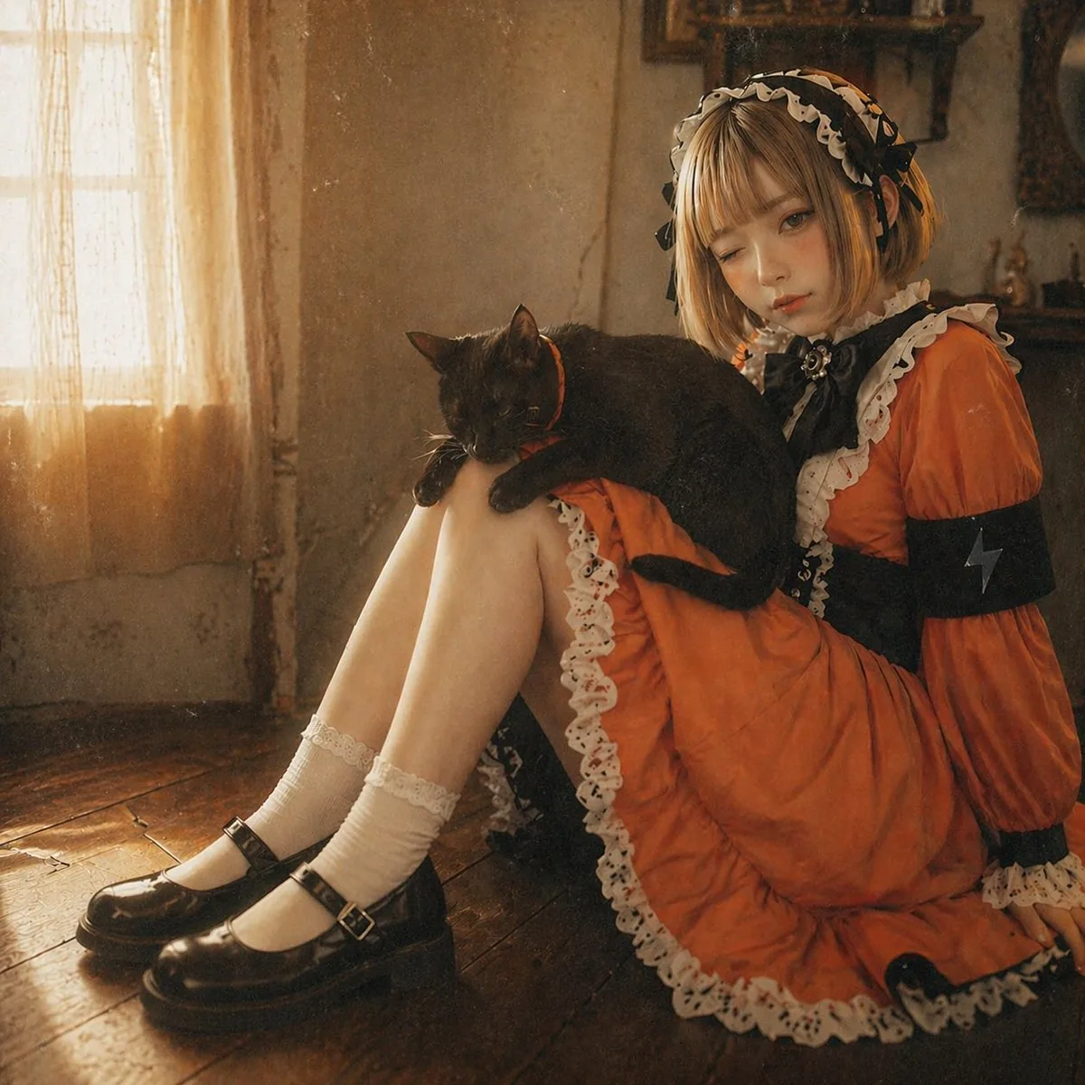 Anime Girl to Cinematic Photo reference