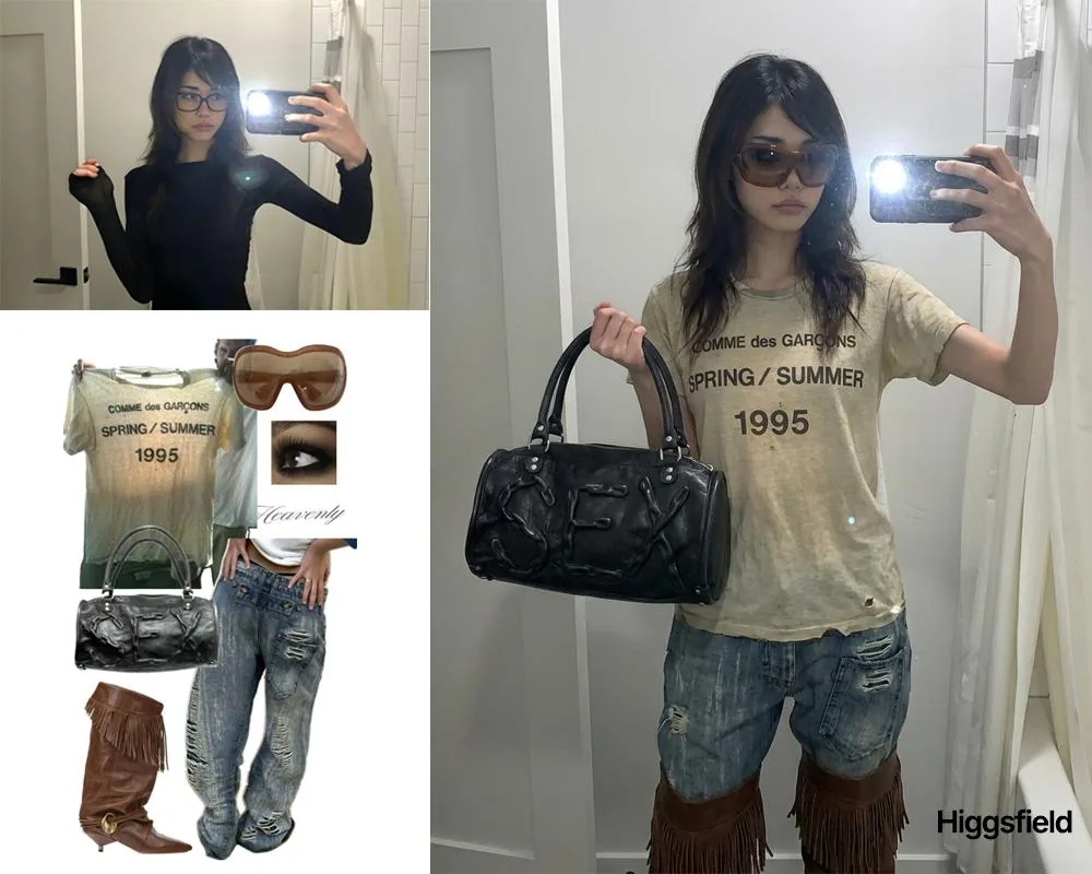 Outfit transfer between two images reference