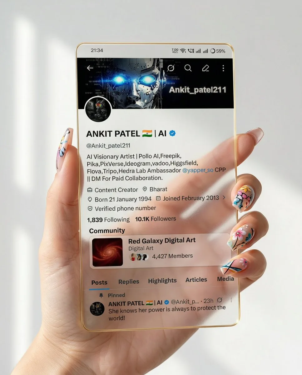 Transparent Glass Social Media Profile Effect reference