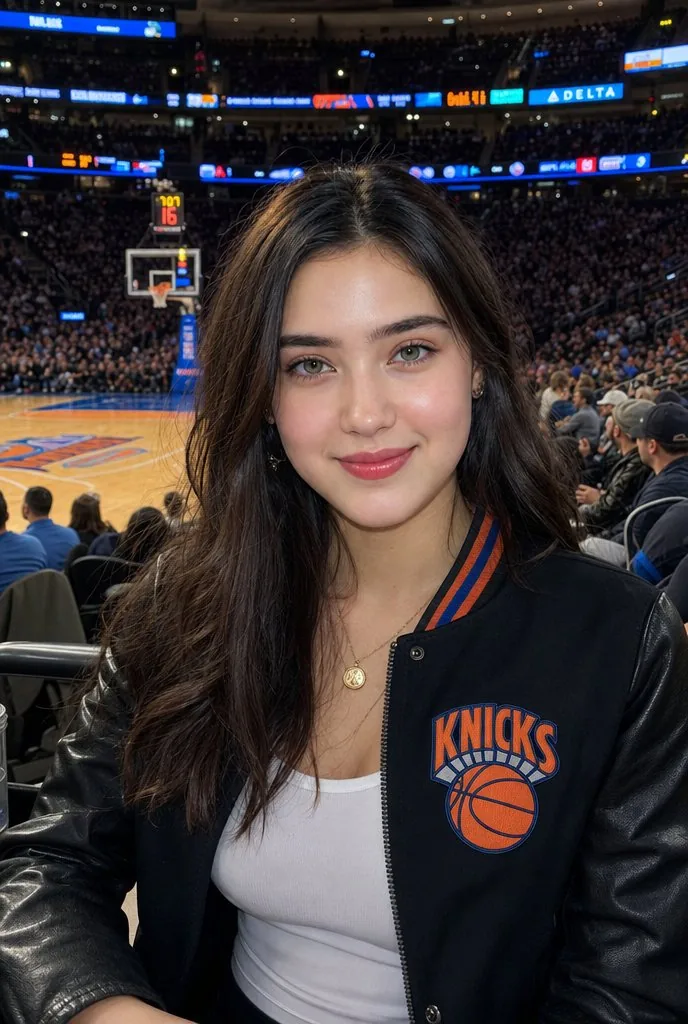 Courtside Knicks Fan Photo reference
