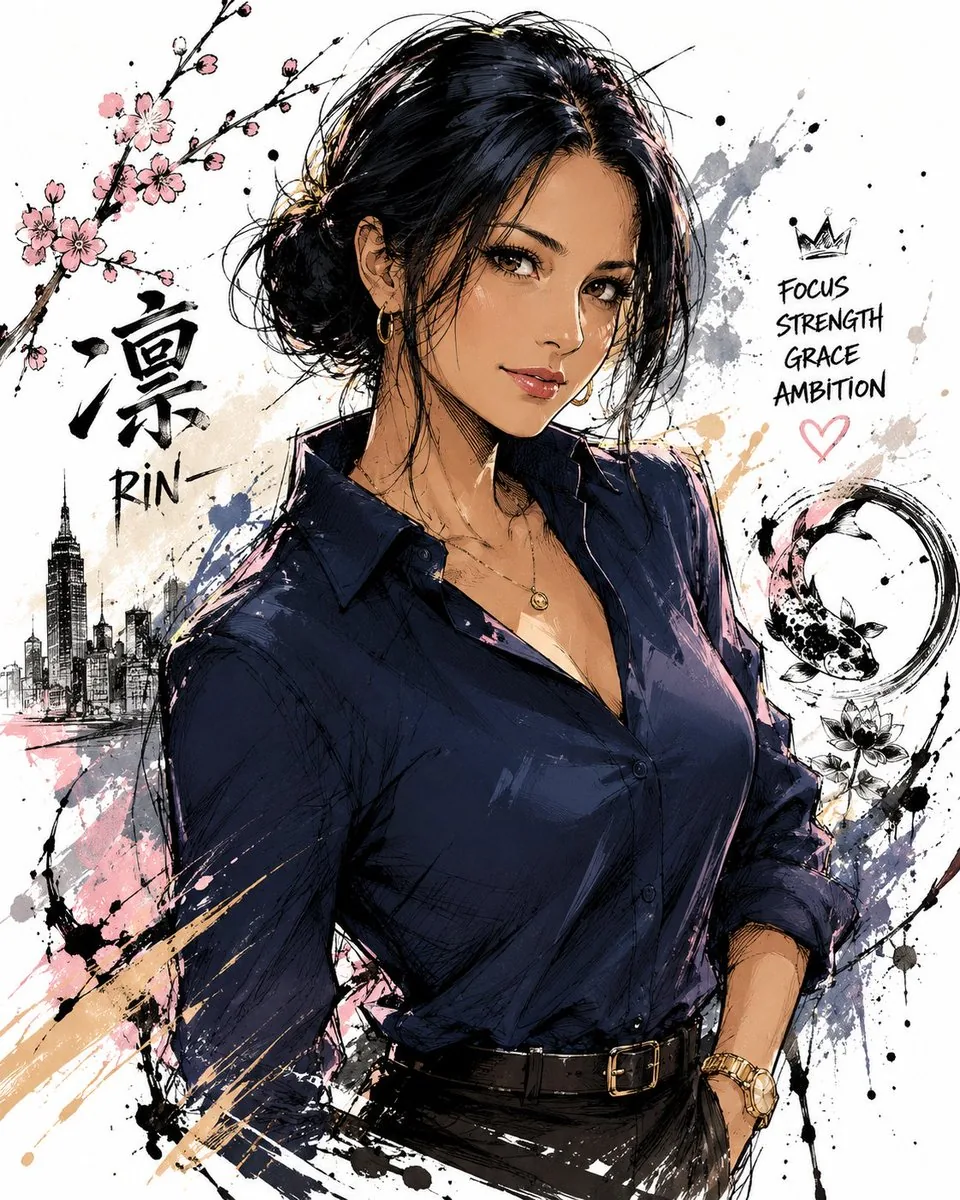 Japanese Ink Illustration Style reference