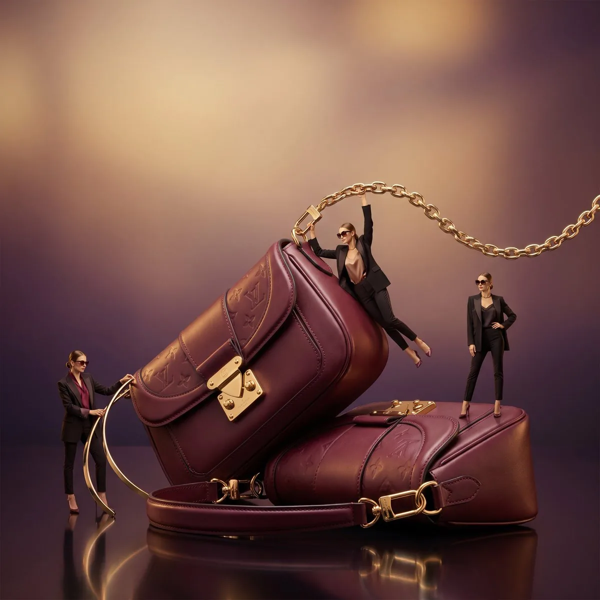 Surreal Luxury Handbag Editorial - Nano Banana Pro AI Prompt for Product Marketing reference