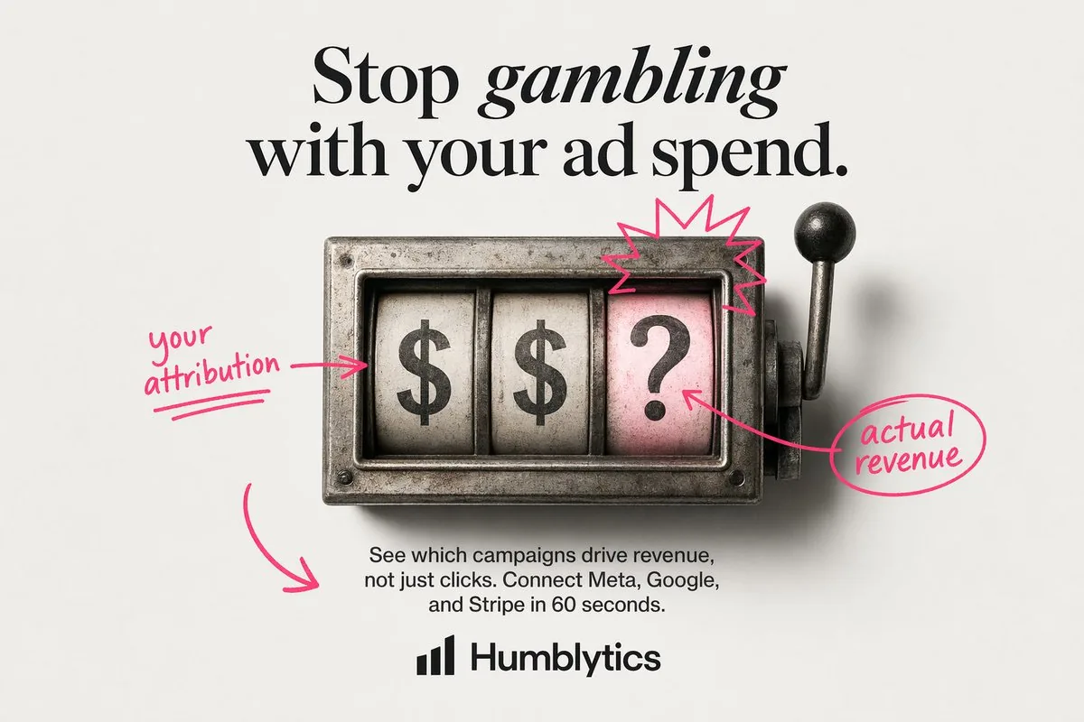 Minimal Slot Machine Attribution Ad reference