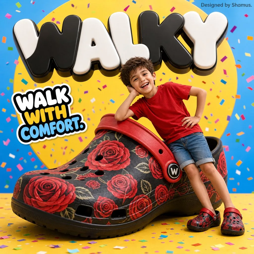 Vibrant Children's Shoe Ad Poster reference
