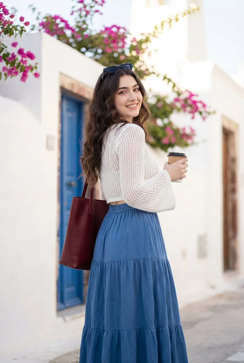 Mediterranean Lifestyle Travel Portrait - Nano Banana Pro AI Prompt for Social Media Post reference