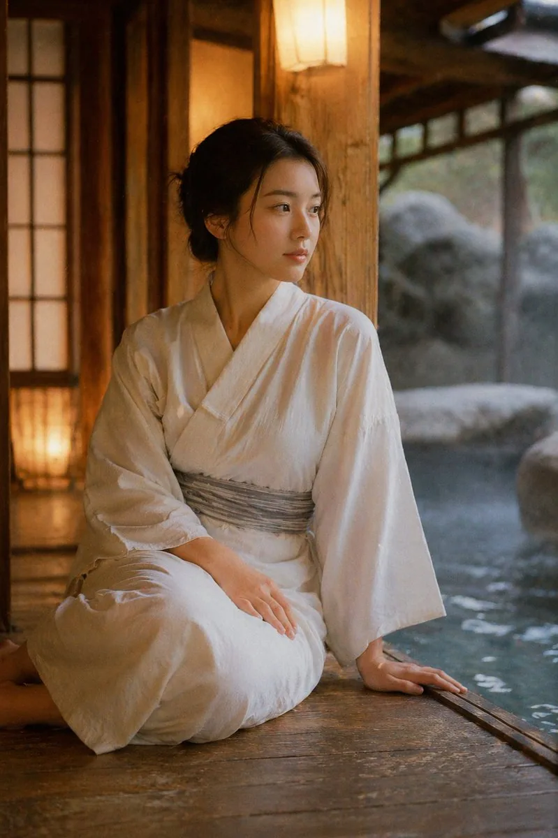 Retro Japanese Onsen Photography reference