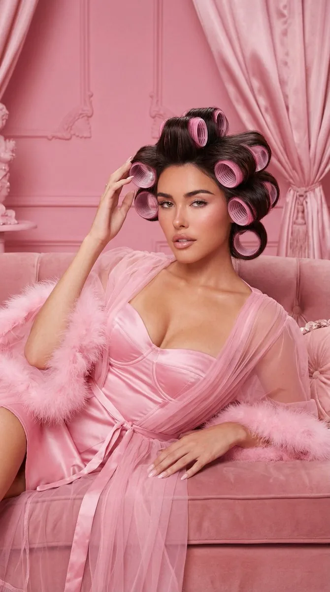Pink Monochromatic Vintage Boudoir Editorial - Nano Banana Pro AI Prompt for Product Marketing reference