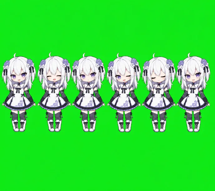 Chibi Desktop Pet Sprite Sheet reference