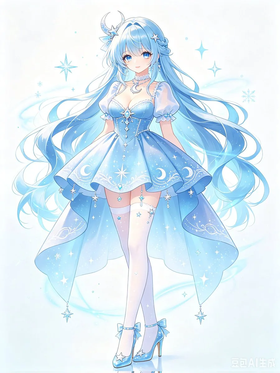 Celestial Blue Anime Princess reference