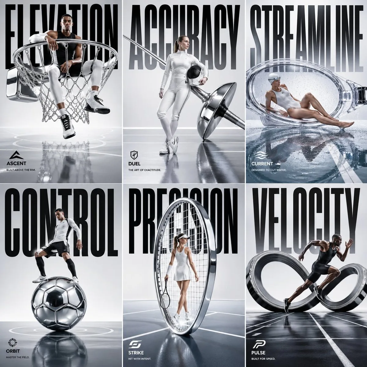 Luxury Sportswear 2x3 Campaign Grid reference