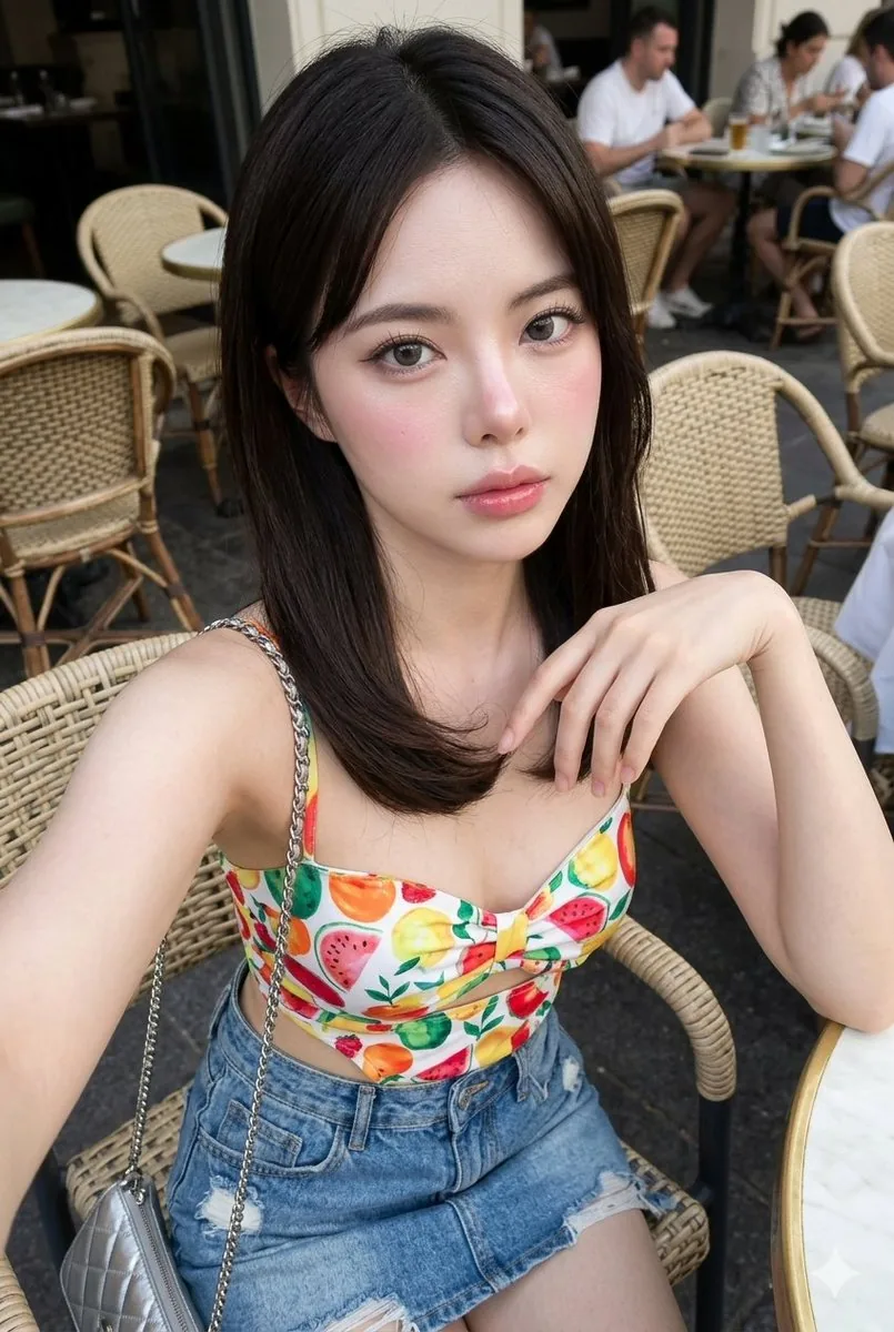 Korean Glass-Skin Cafe Portrait - Nano Banana Pro AI Prompt for Social Media Post reference