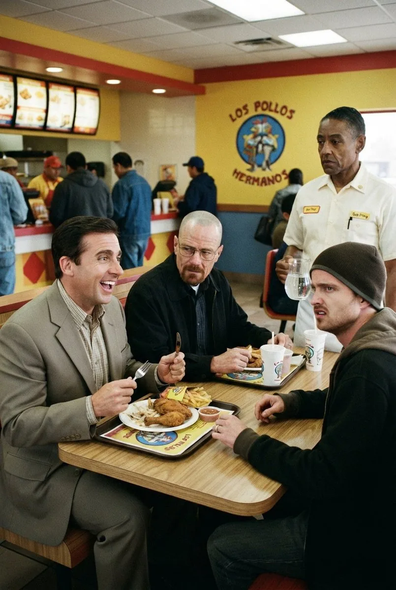 Candid Los Pollos Hermanos Booth Scene reference