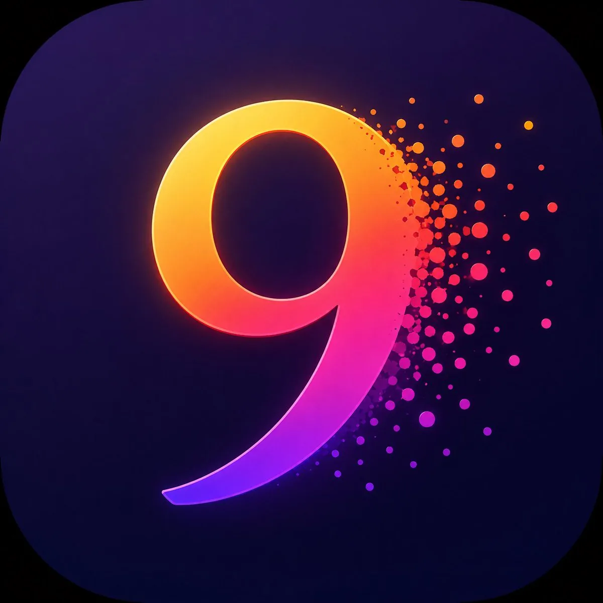 Neon Number App Icon reference
