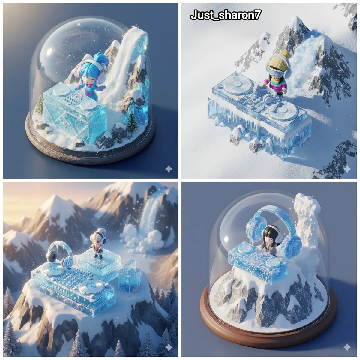 Isometric Miniature DJ Setup Scene reference
