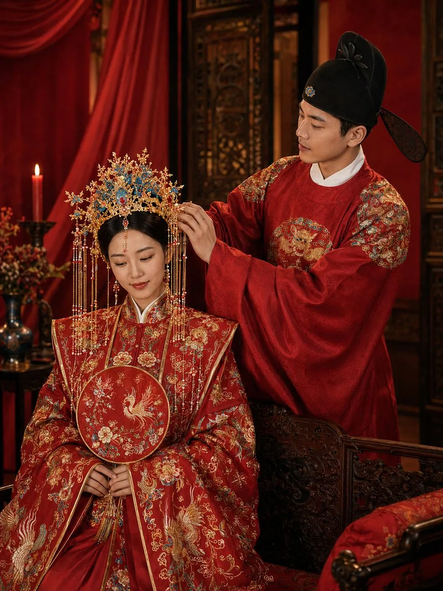 Ming Dynasty Hanfu Wedding Portraits reference