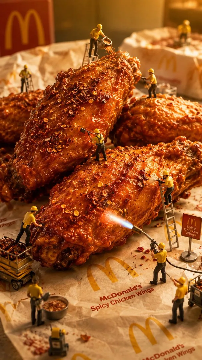 Mini Workers Sculpt Spicy Chicken Wings reference