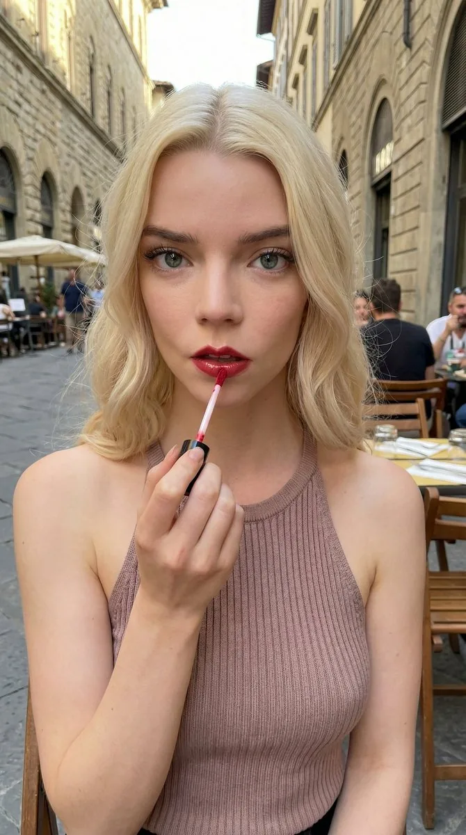 Candid Cafe Beauty Portrait - Nano Banana Pro AI Prompt for Social Media Post reference