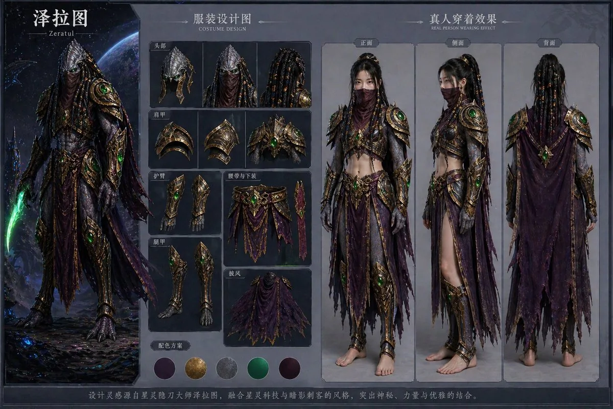 Character Costume Design Transfer reference