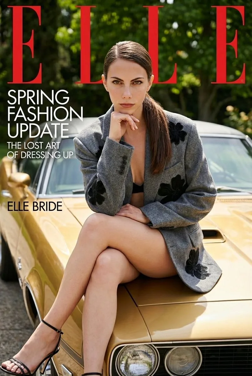 High-Fashion ELLE Magazine Cover Shot Prompt reference